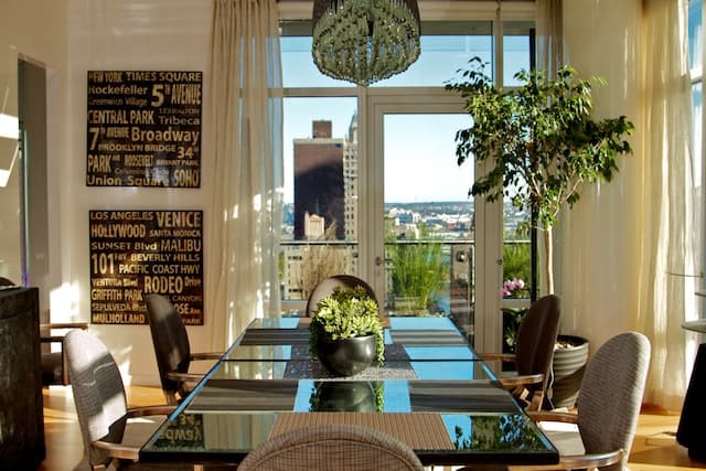 New York penthouse dining room — Sonia Korn